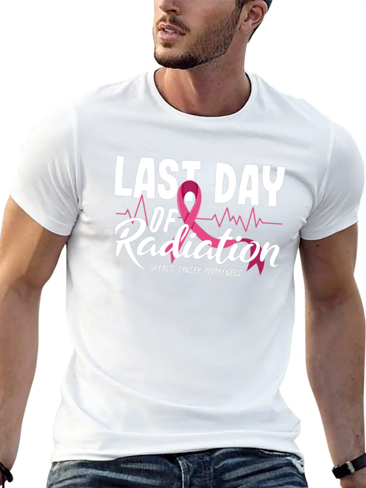 Last Day of Radiation Breast Cancer Awareness T-Shirt