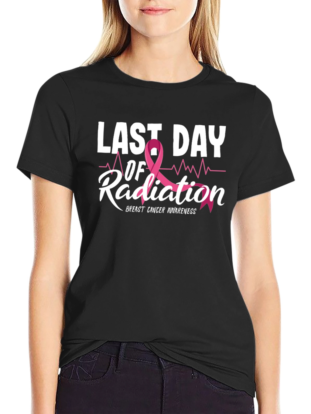 Last Day of Radiation Breast Cancer Awareness T-Shirt