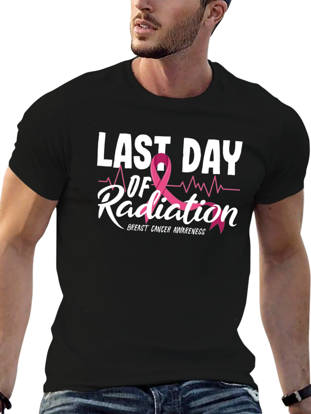 Last Day of Radiation Breast Cancer Awareness T-Shirt