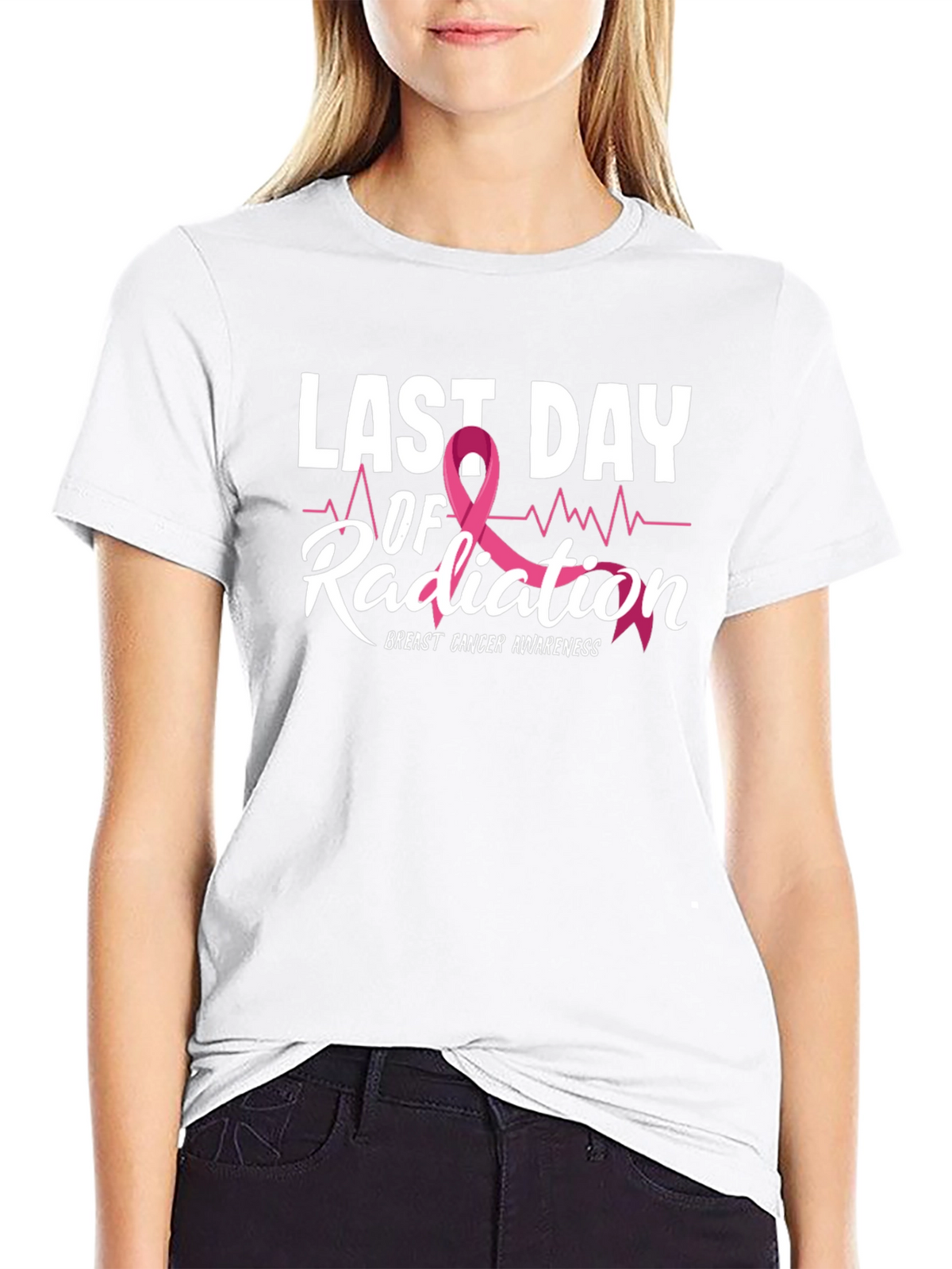 Last Day of Radiation Breast Cancer Awareness T-Shirt