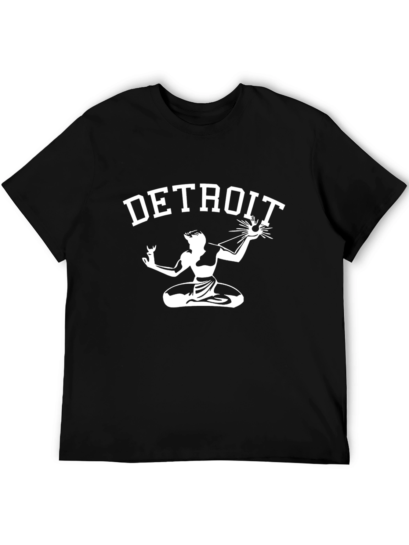 Detroit Spirit T-Shirt Black Cotton