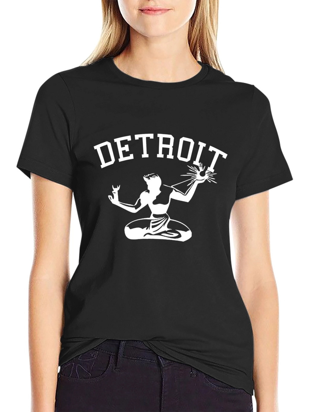 Detroit Spirit T-Shirt Black Cotton