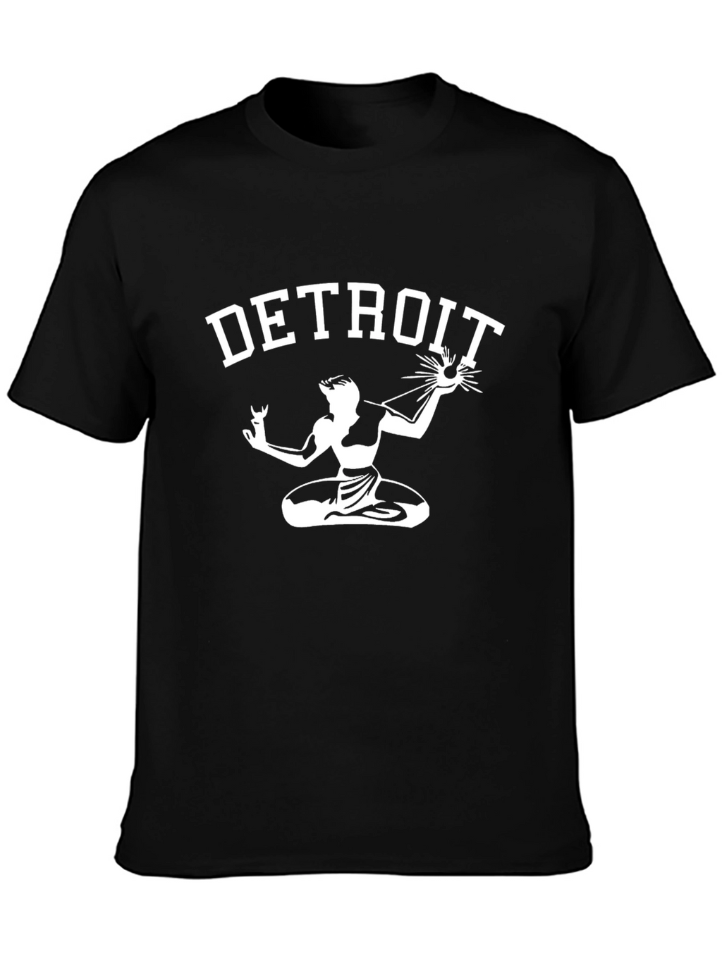 Detroit Spirit T-Shirt Black Cotton
