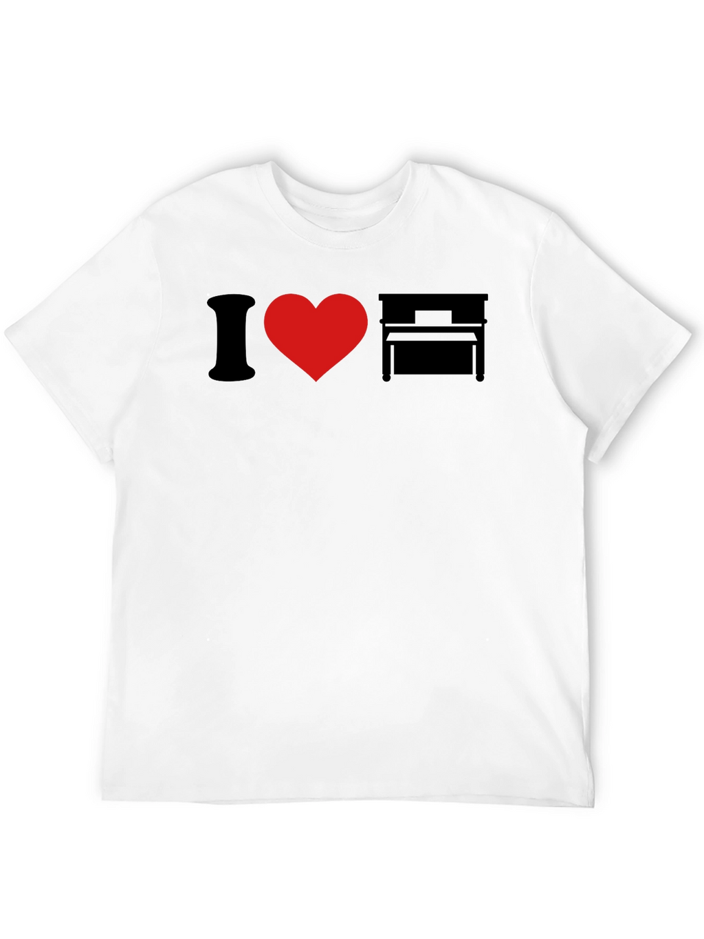 I Love Piano Graphic T-Shirt - Music Lover Tee