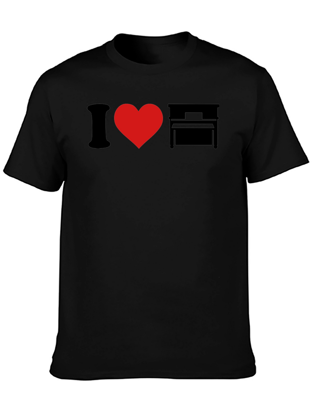I Love Piano Graphic T-Shirt - Music Lover Tee