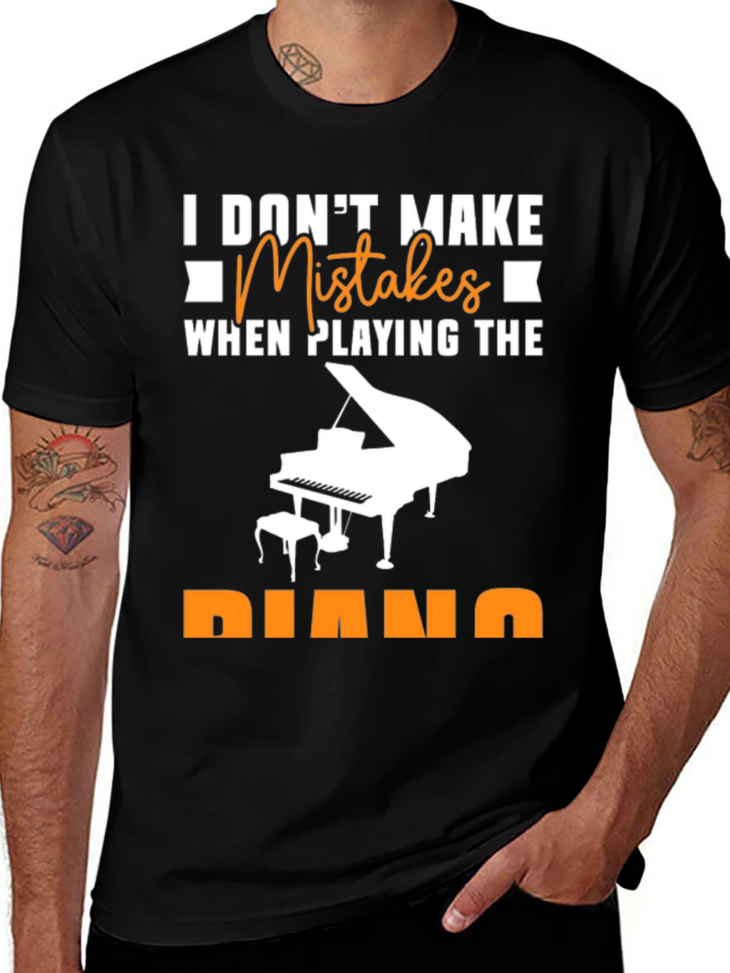I Dont Make Mistakes Piano T-Shirt Musician Tee