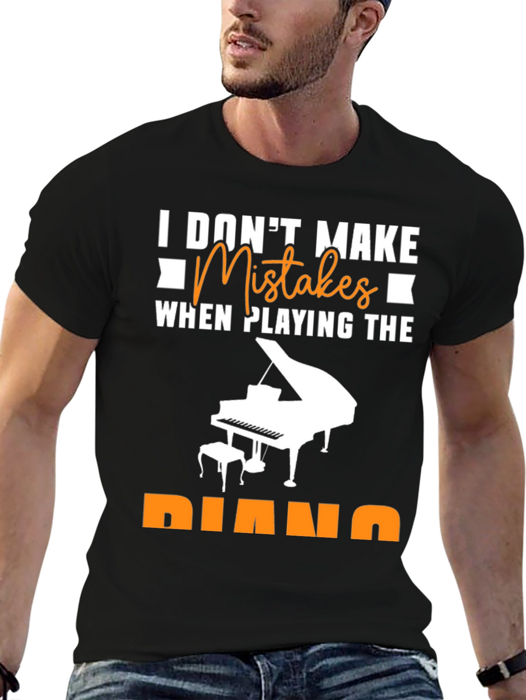 I Dont Make Mistakes Piano T-Shirt Musician Tee