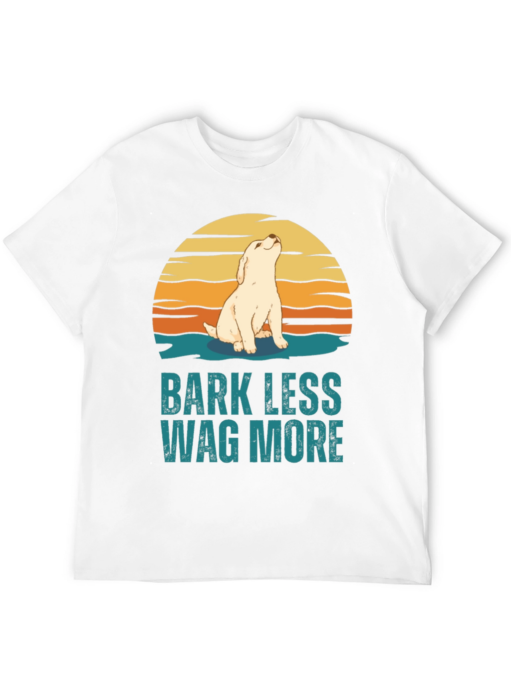 Bark Less Wag More Dog Graphic Tee