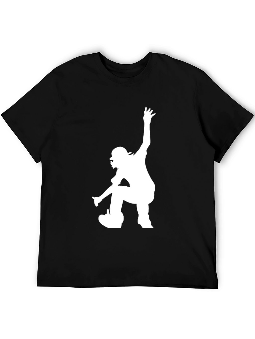 Cool Skater Graphic Black Tee - Casual Style