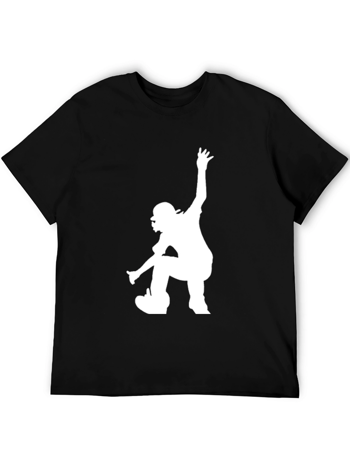 Cool Skater Graphic Black Tee - Casual Style