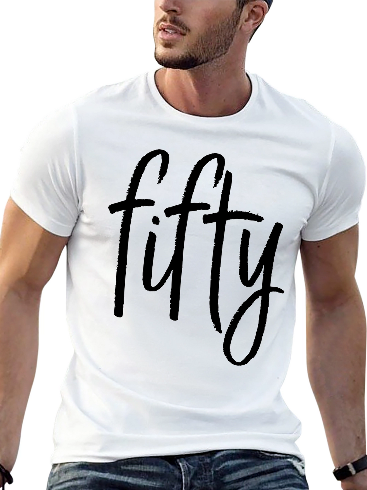Fifty Graphic Tee - Soft Cotton Blend