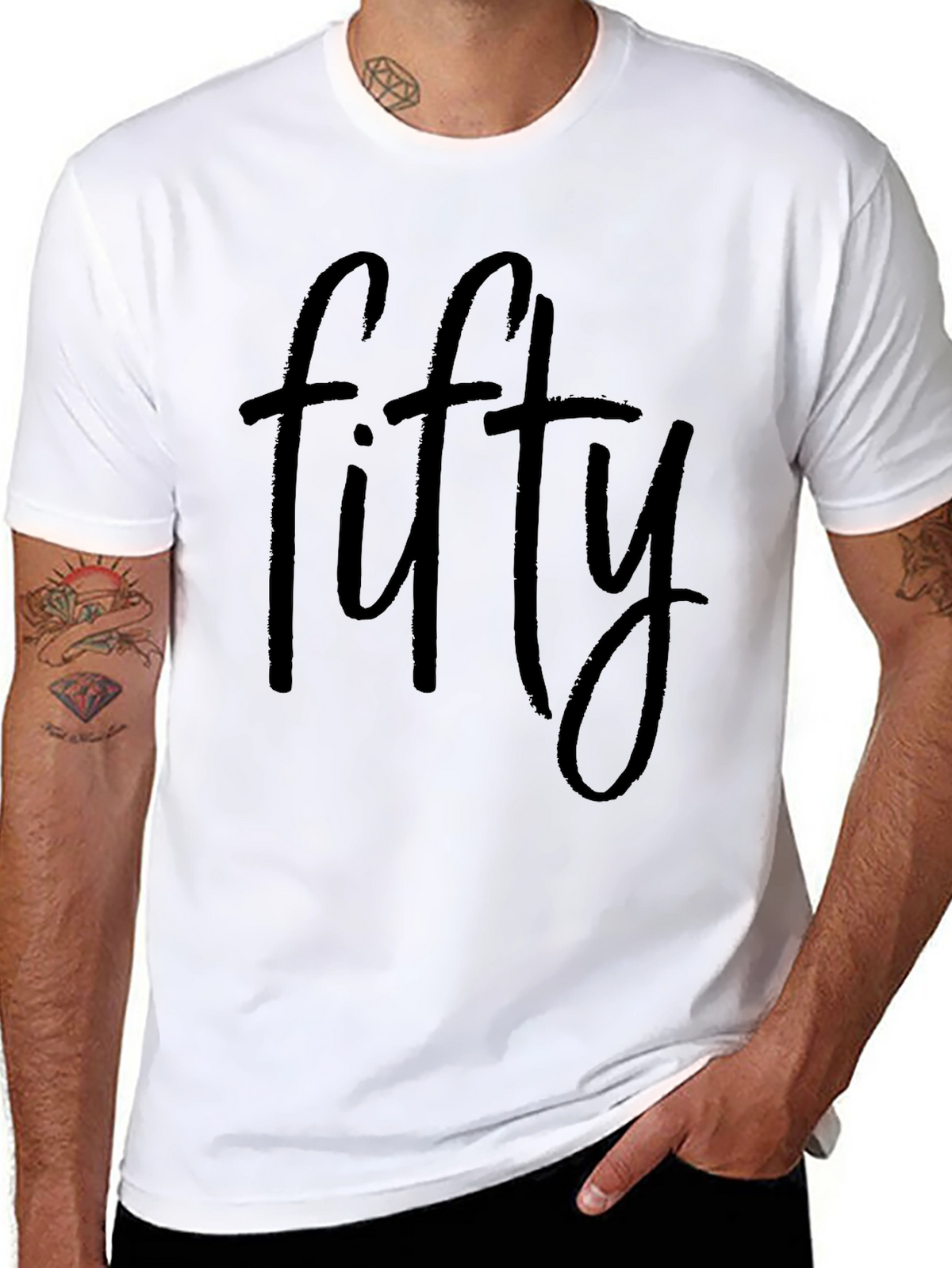 Fifty Graphic Tee - Soft Cotton Blend