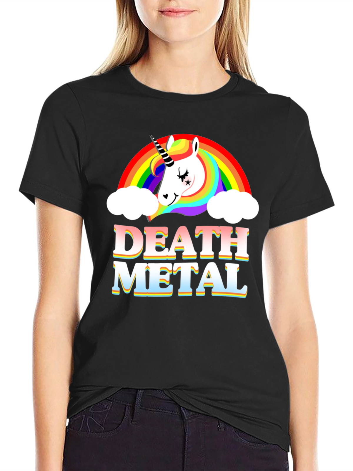 Unicorn Death Metal Rainbow T-Shirt