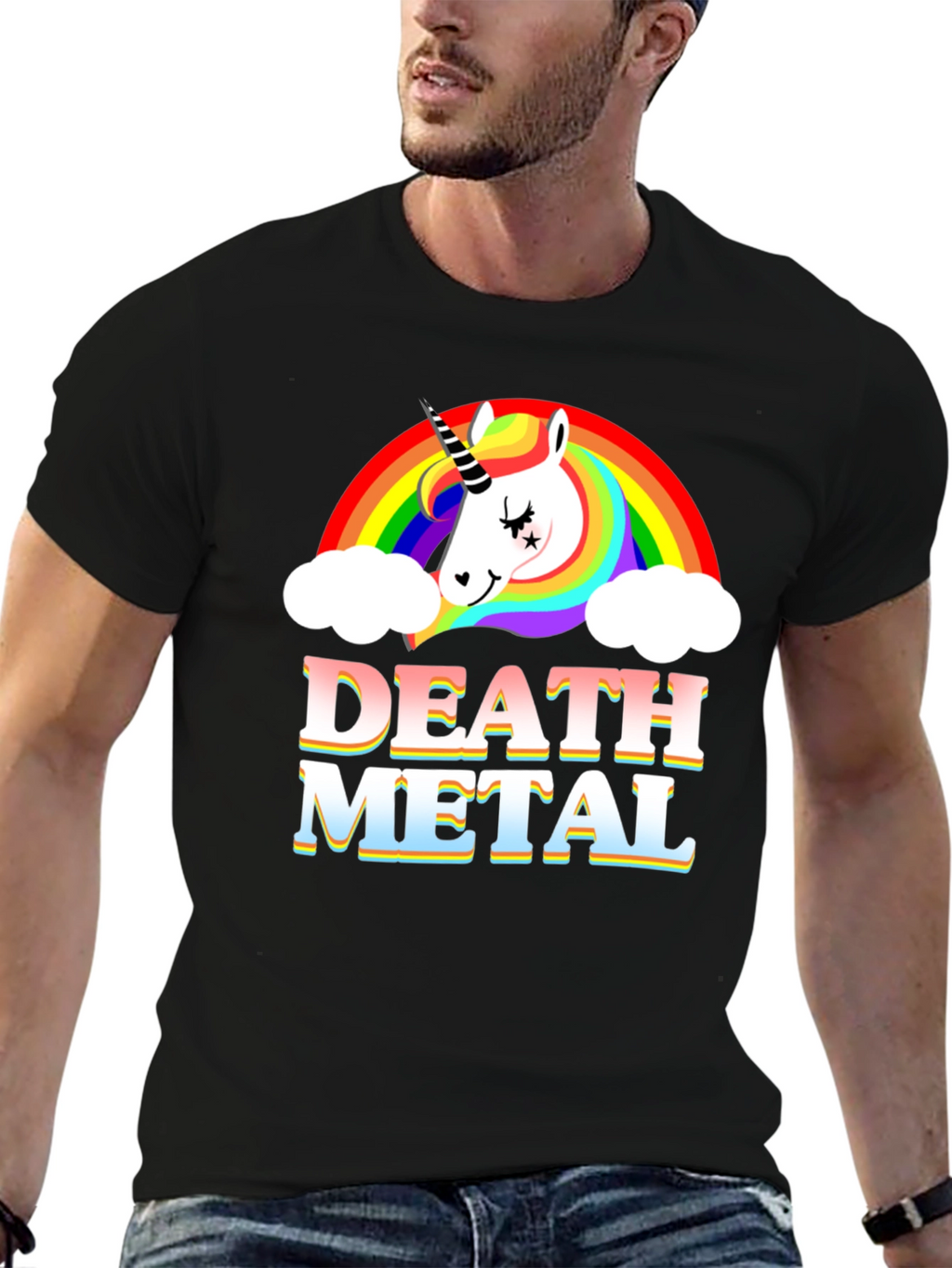 Unicorn Death Metal Rainbow T-Shirt
