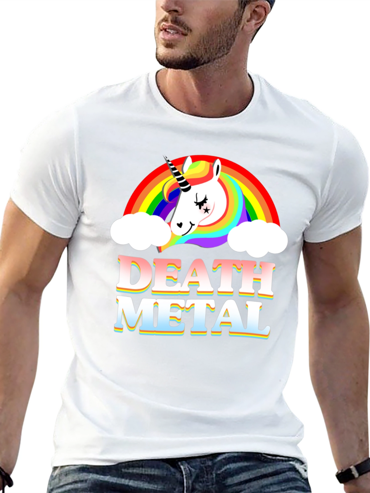 Unicorn Death Metal Rainbow T-Shirt