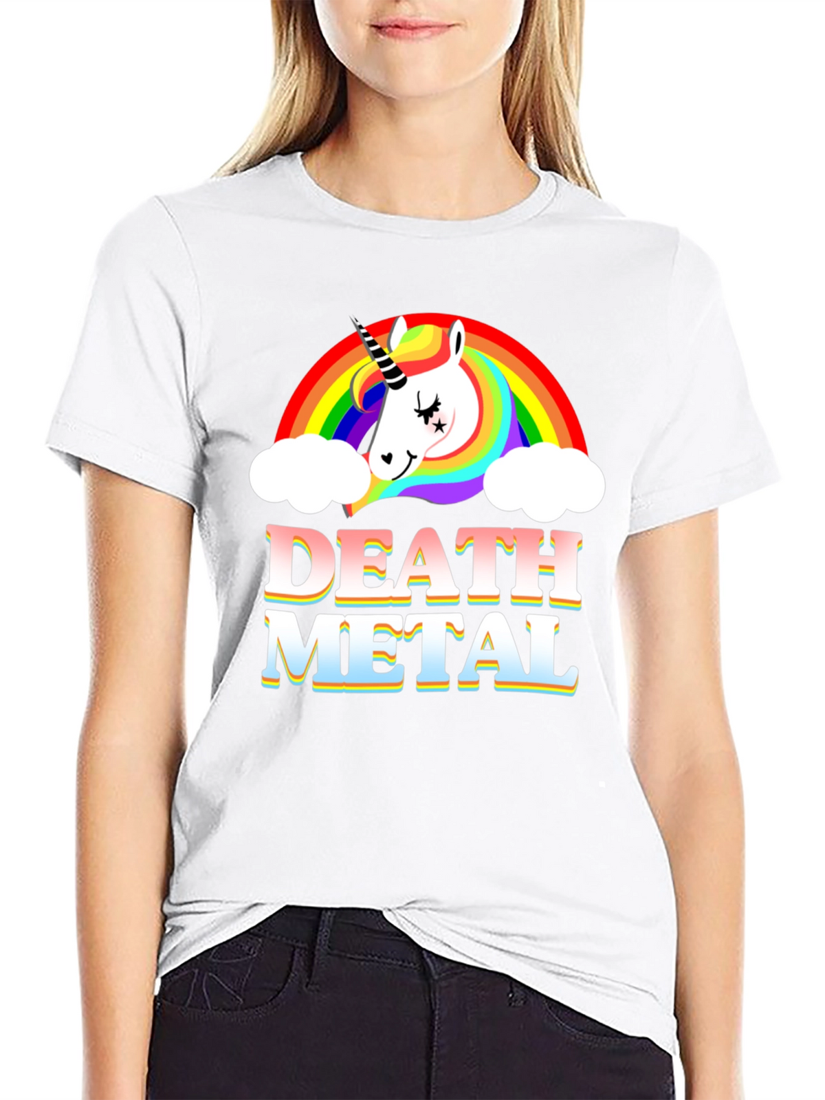 Unicorn Death Metal Rainbow T-Shirt