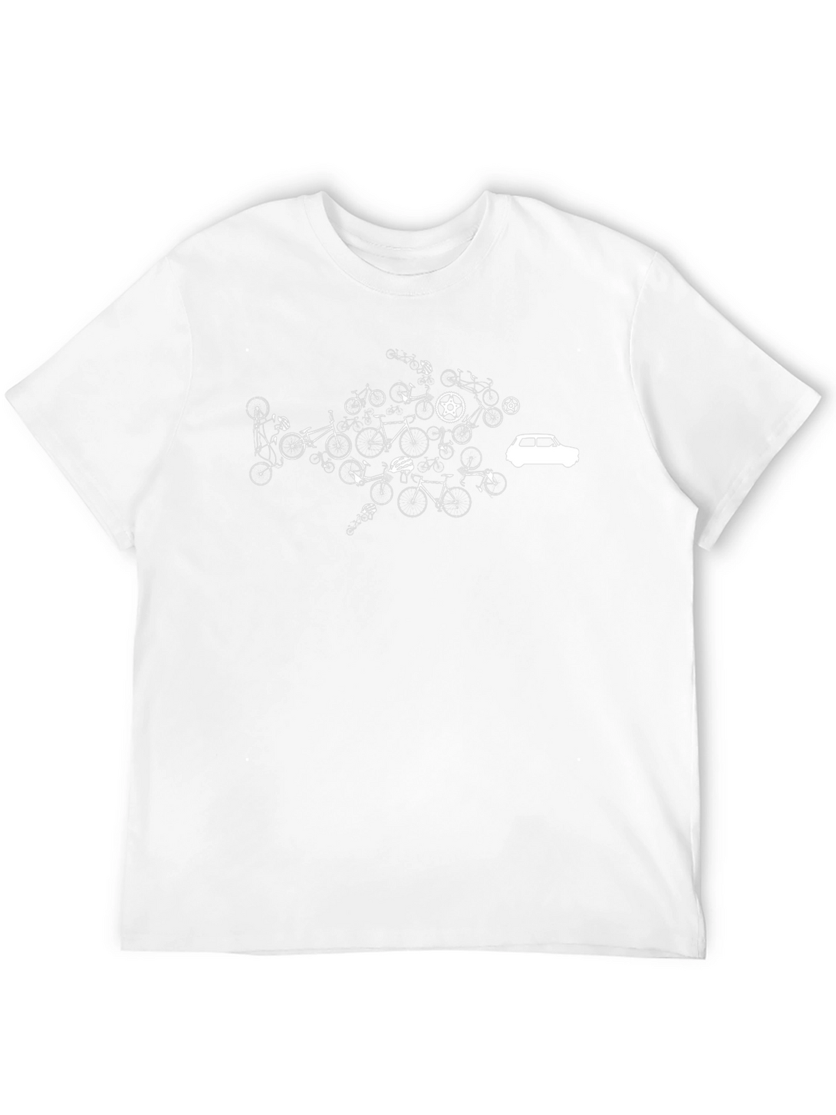 Bicycle Car T-Shirt - Black Cotton Tee