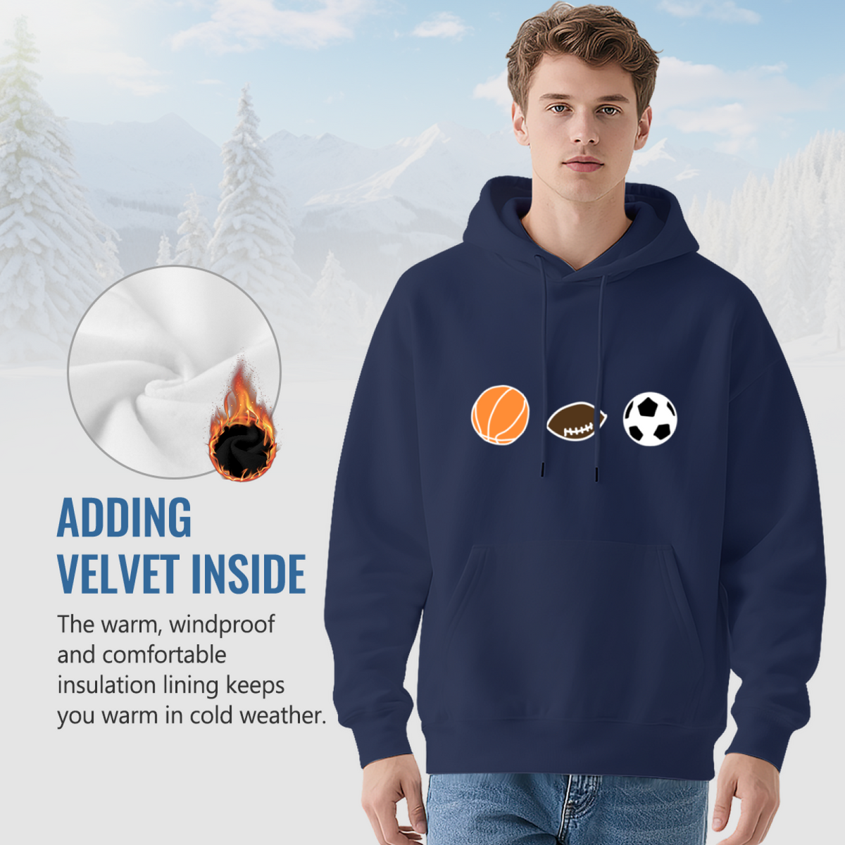 Sports Fan Graphic Hoodie