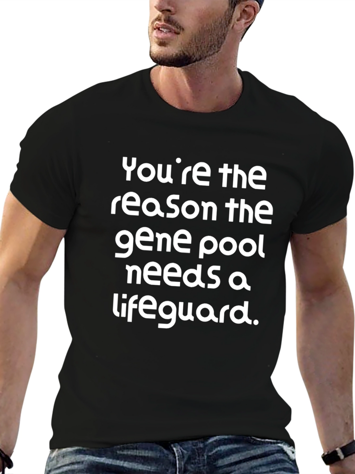 Funny Gene Pool Lifeguard Graphic Tee