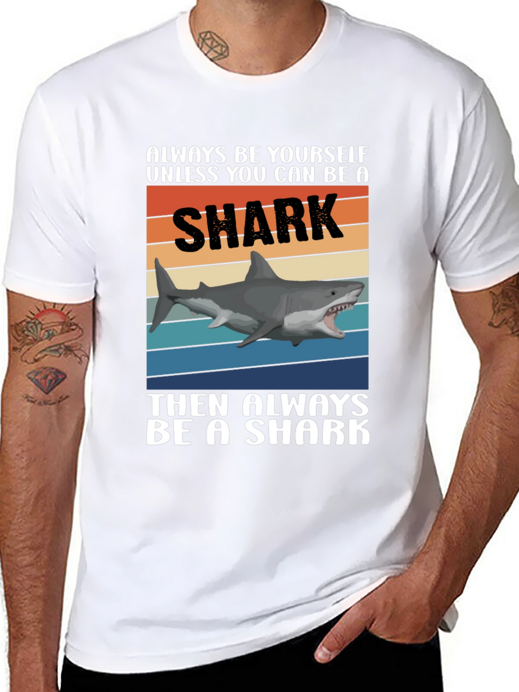 Always Be A Shark T-Shirt Funny Shark Graphic Tee