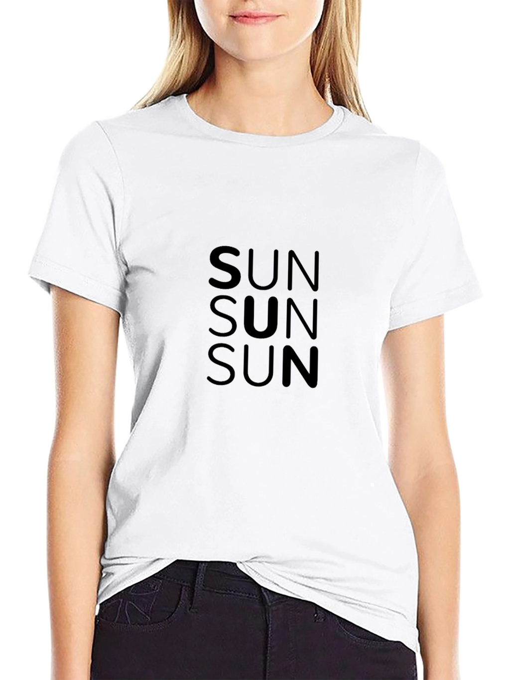 Black SUN Graphic Tee - Stylish Casual Wear