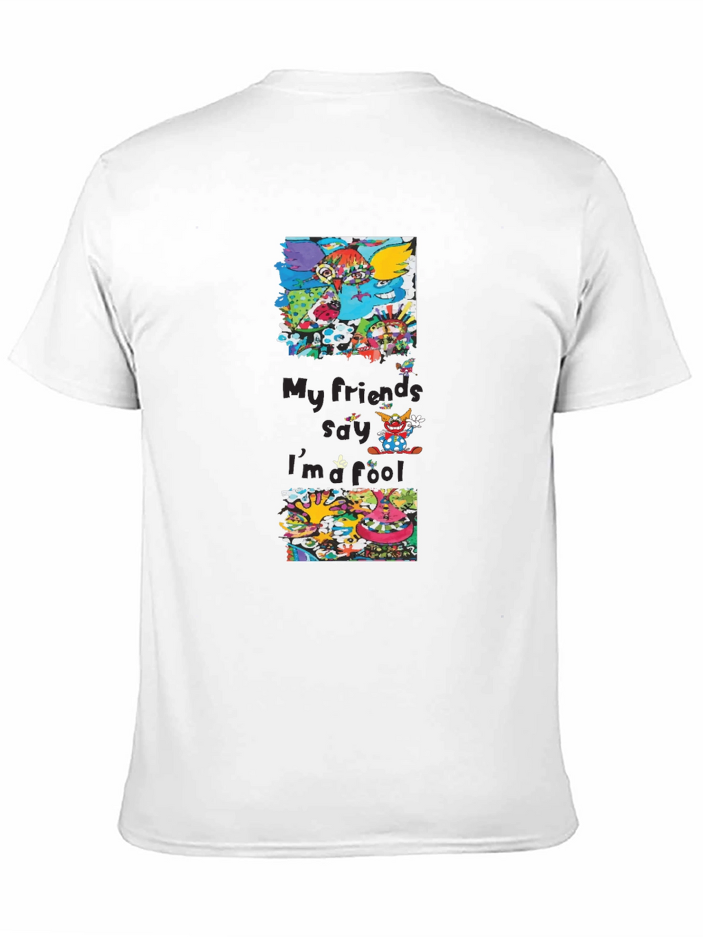 Cartoon Character Graphic Print Black T-Shirt