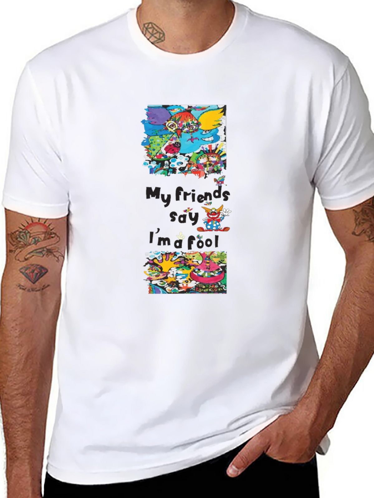 Cartoon Character Graphic Print Black T-Shirt