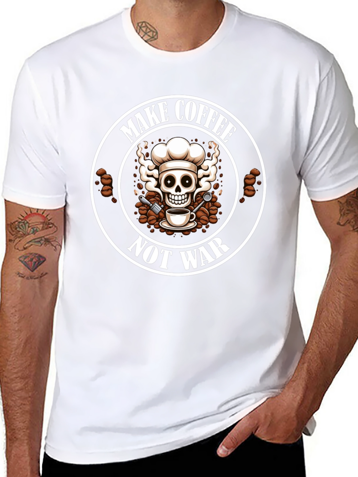 Make Coffee Not War Graphic T-Shirt