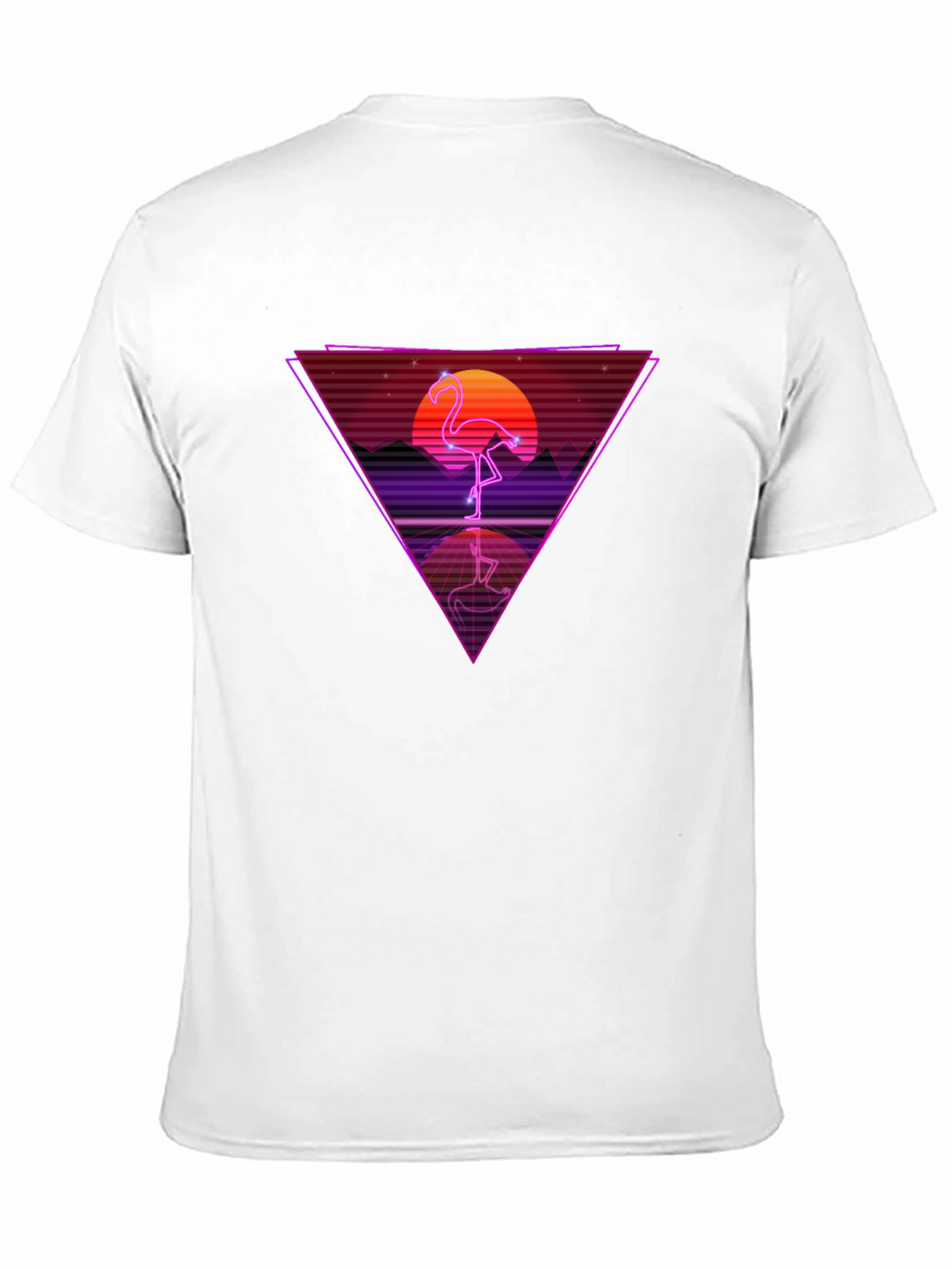 Retro Flamingo T-Shirt - Synthwave Design