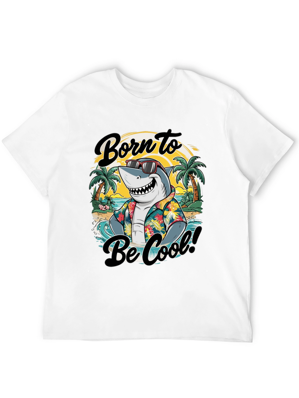 Born to Be Cool Shark Graphic T-Shirt