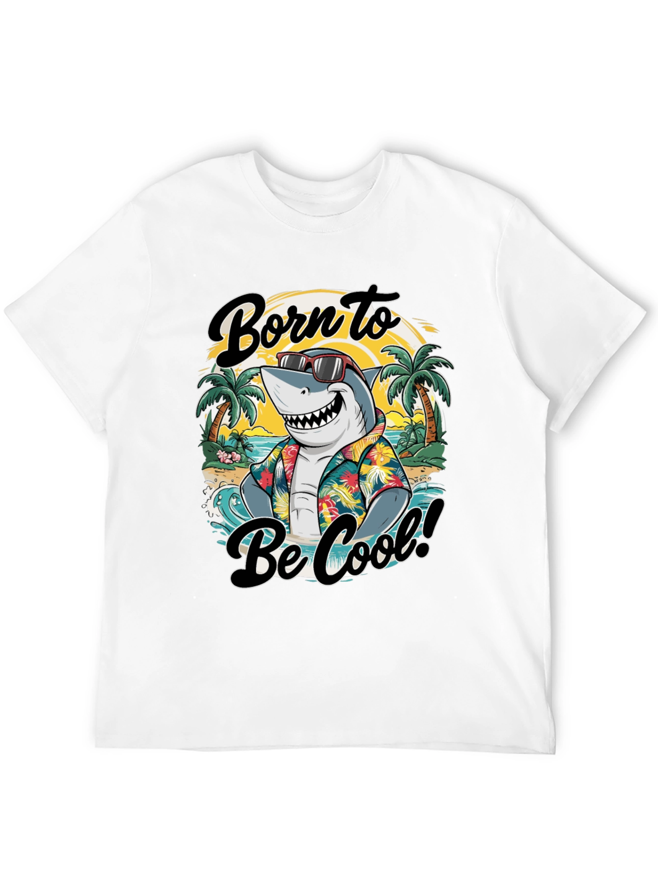 Born to Be Cool Shark Graphic T-Shirt