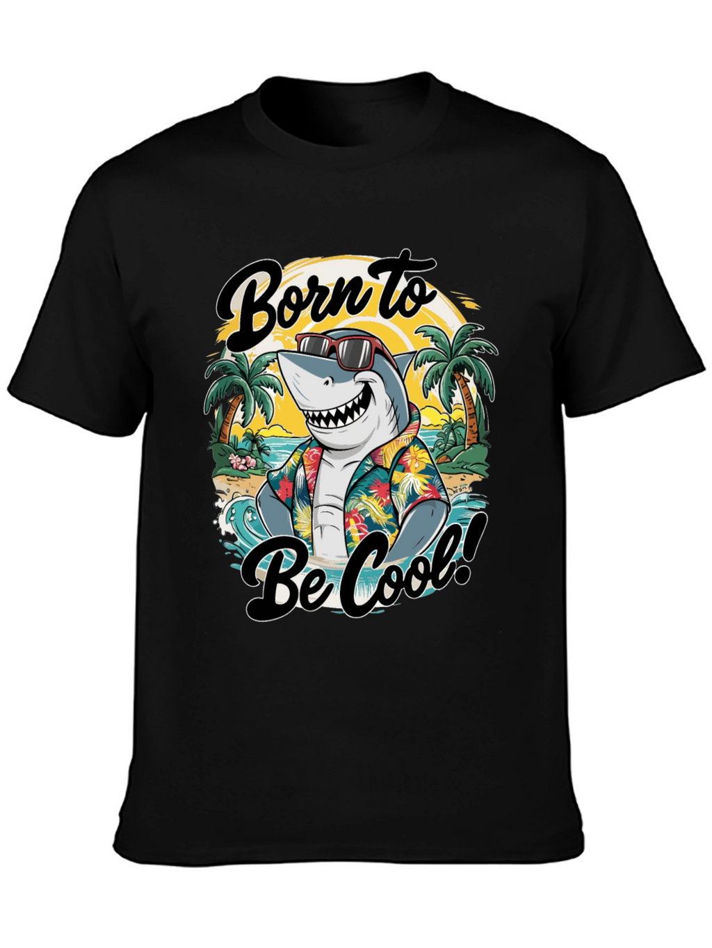 Born to Be Cool Shark Graphic T-Shirt