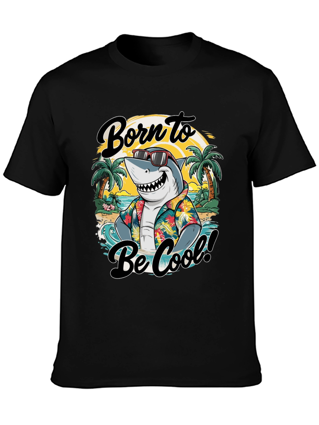 Born to Be Cool Shark Graphic T-Shirt