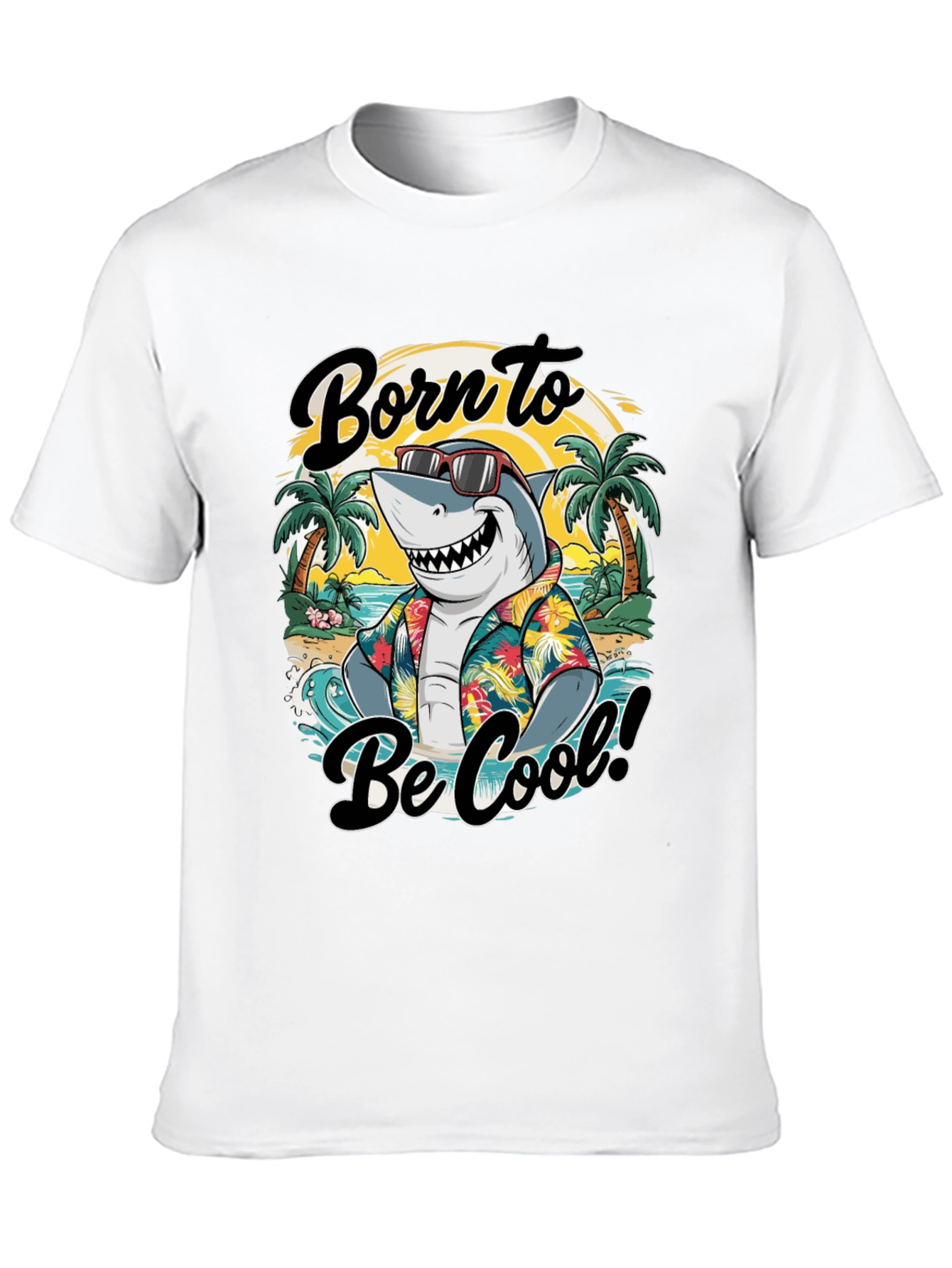 Born to Be Cool Shark Graphic T-Shirt