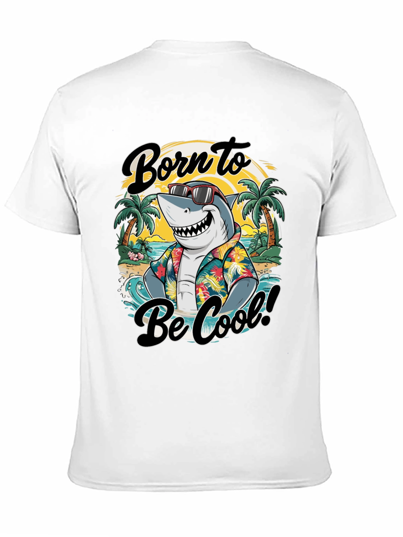 Born to Be Cool Shark Graphic T-Shirt
