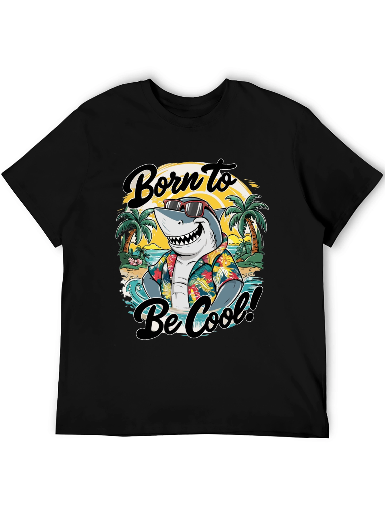 Born to Be Cool Shark Graphic T-Shirt