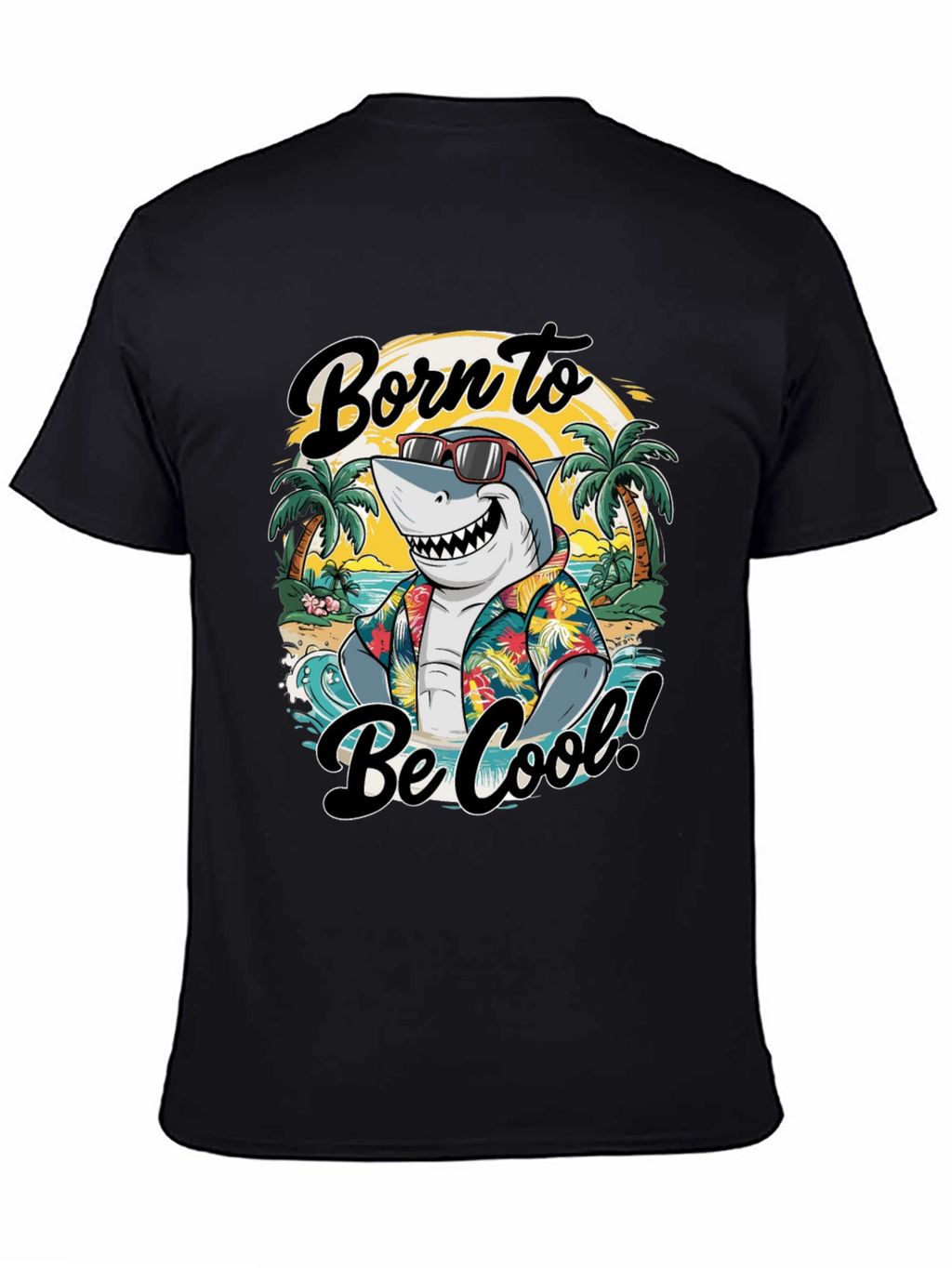 Born to Be Cool Shark Graphic T-Shirt