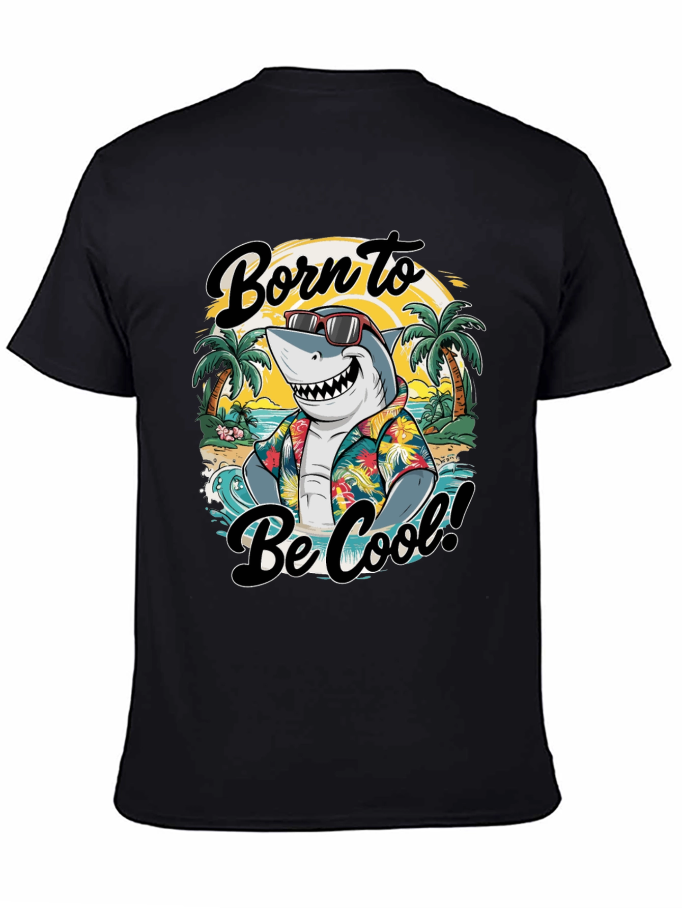 Born to Be Cool Shark Graphic T-Shirt