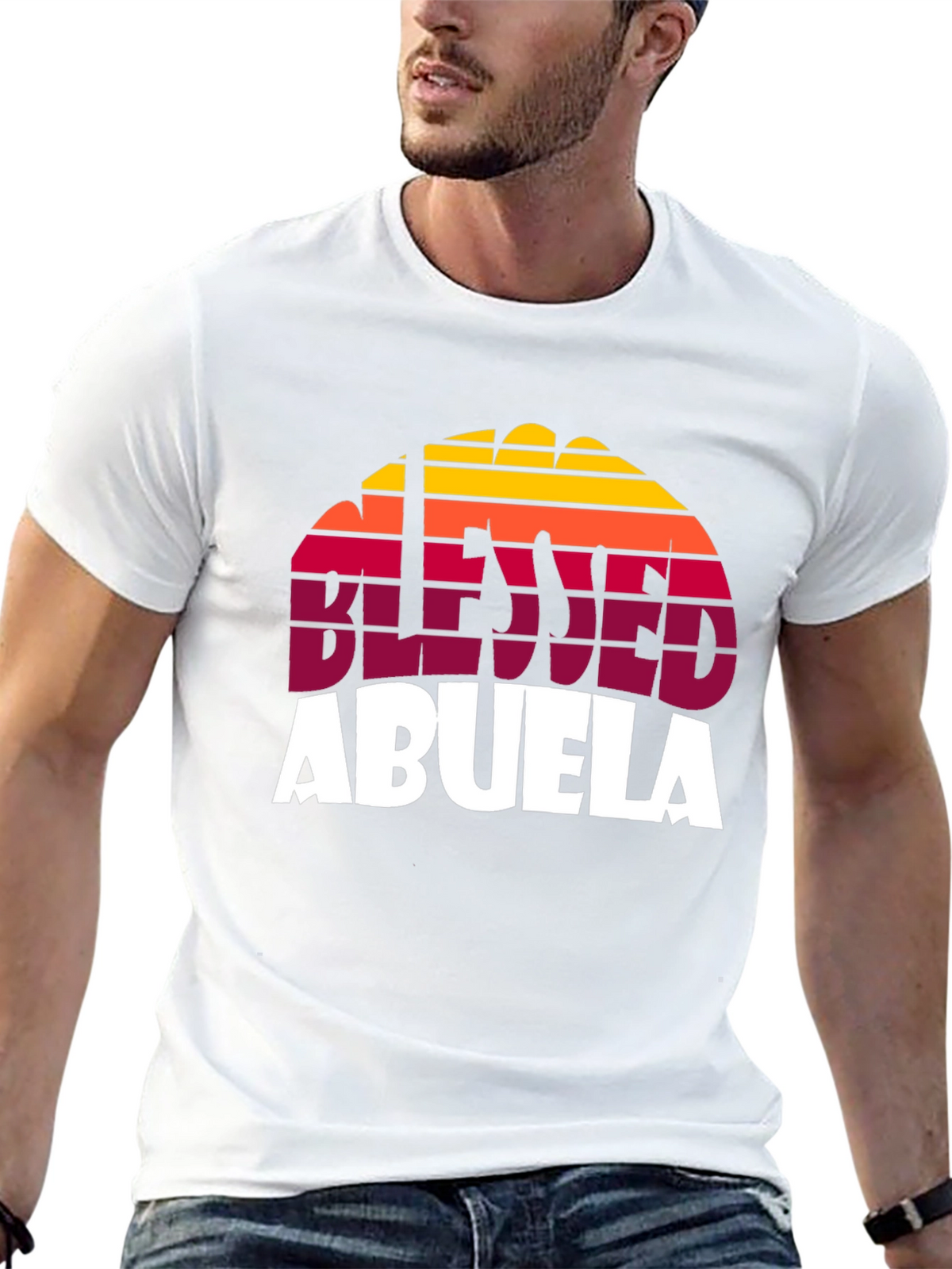 Blessed Abuela Retro Graphic T-Shirt