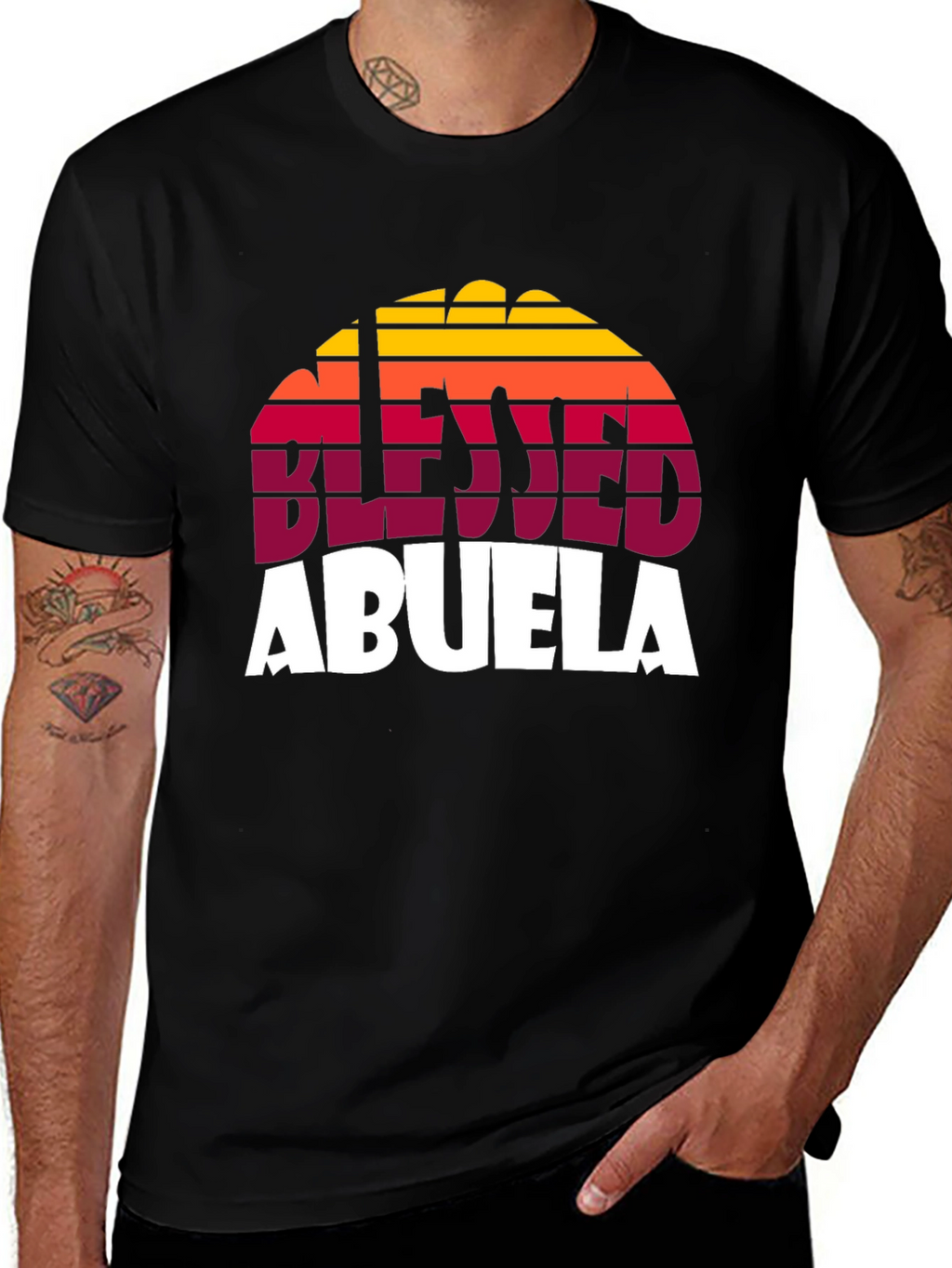 Blessed Abuela Retro Graphic T-Shirt