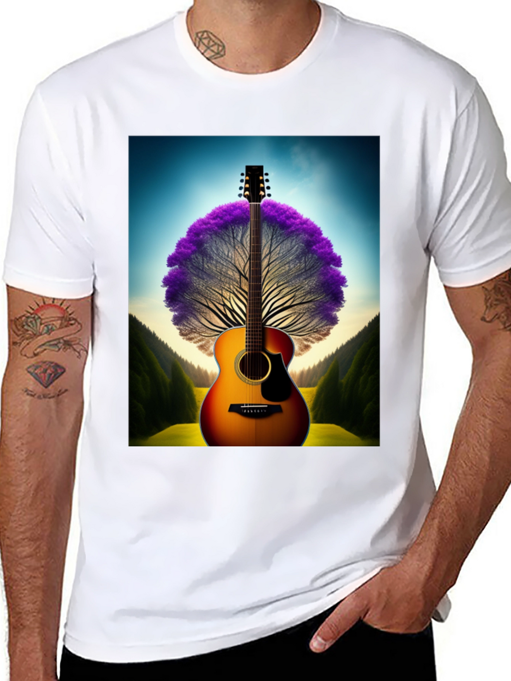 Guitar Tree Graphic T-Shirt