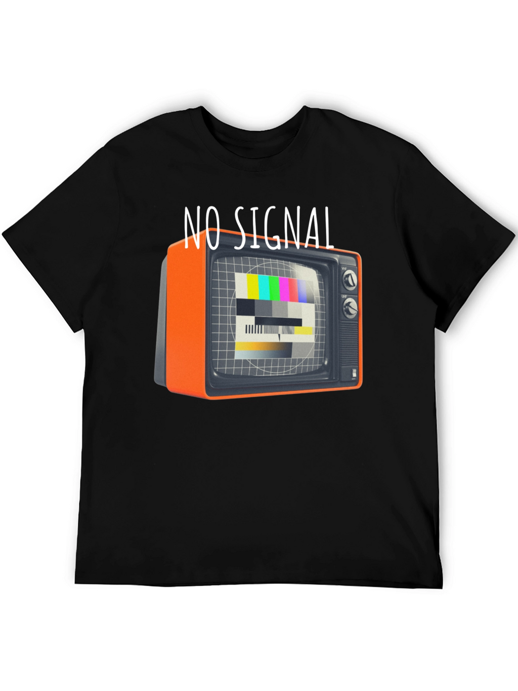No Signal Retro TV Graphic Tee - Black