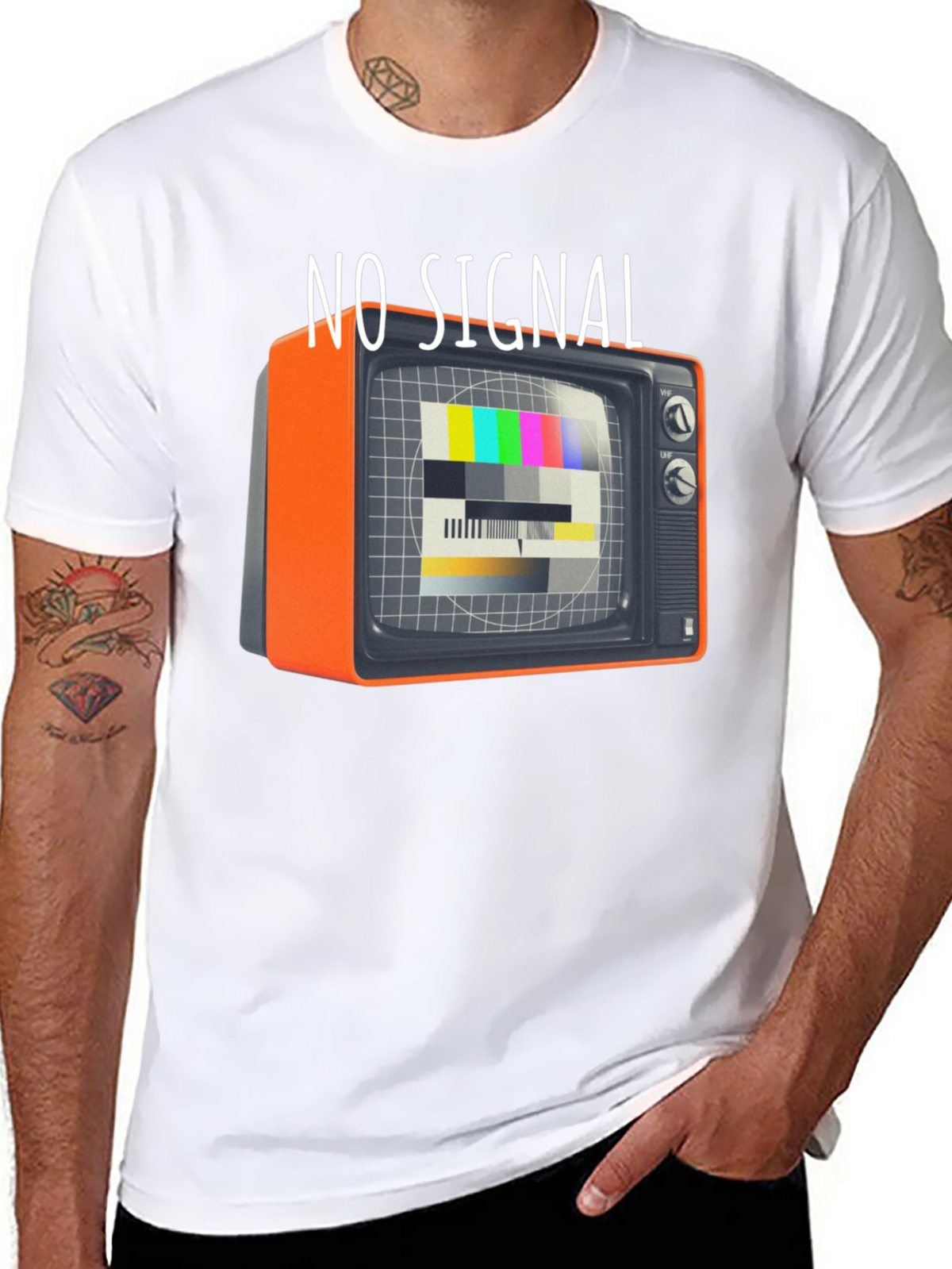 No Signal Retro TV Graphic Tee - Black
