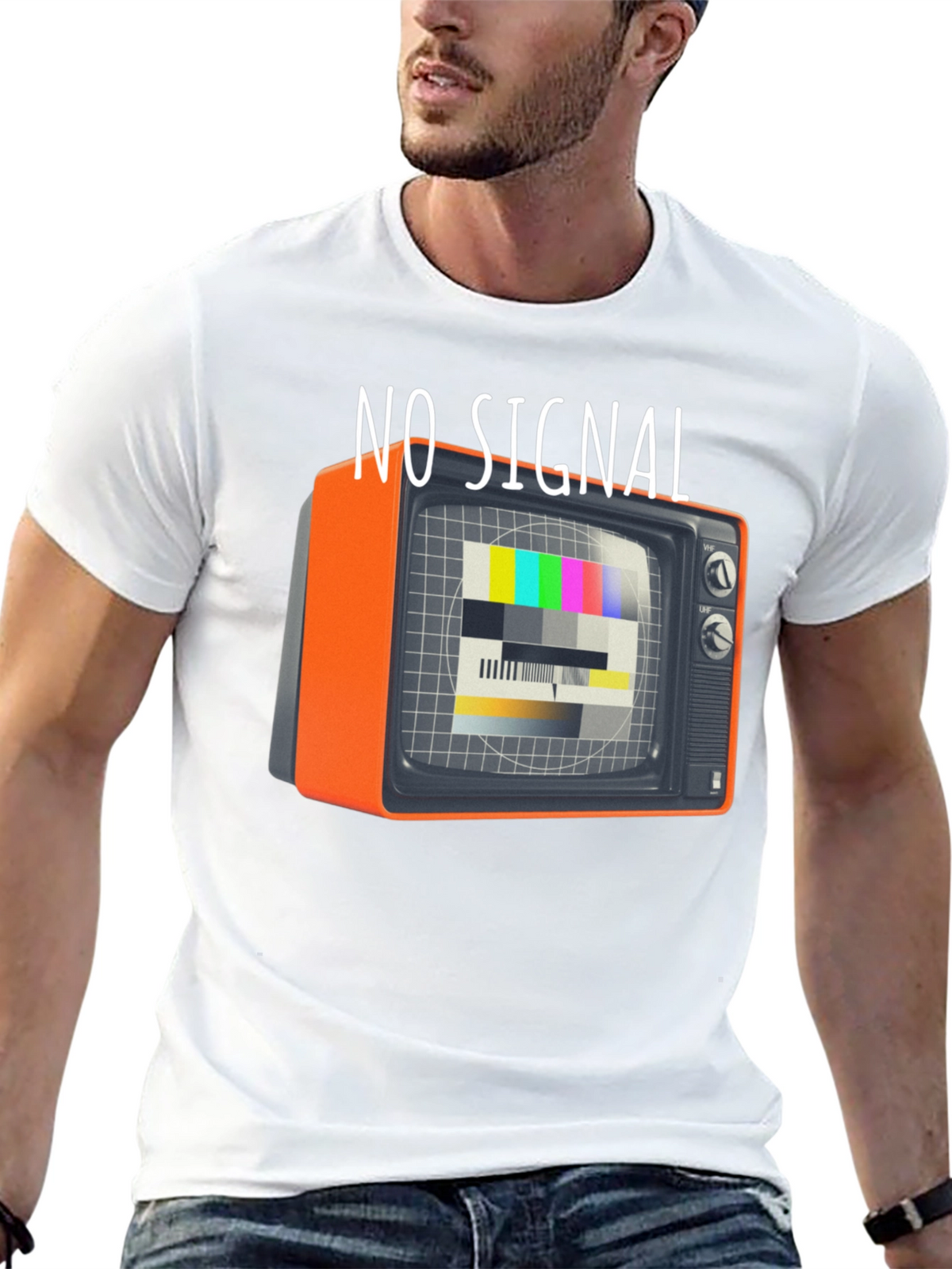 No Signal Retro TV Graphic Tee - Black