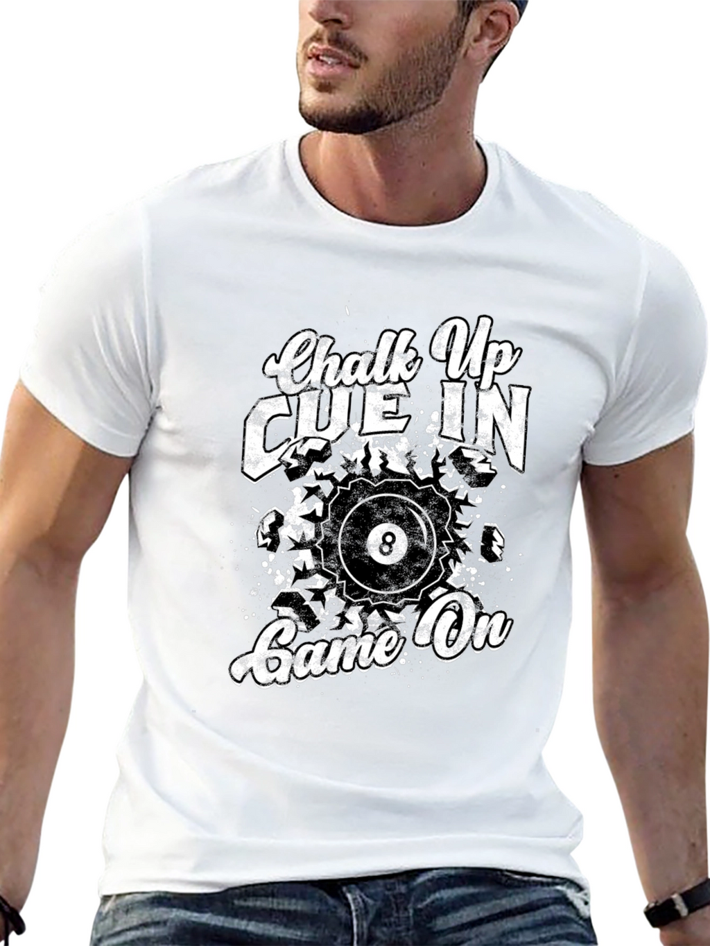Chalk Up Cue In Game On Billiards T-Shirt