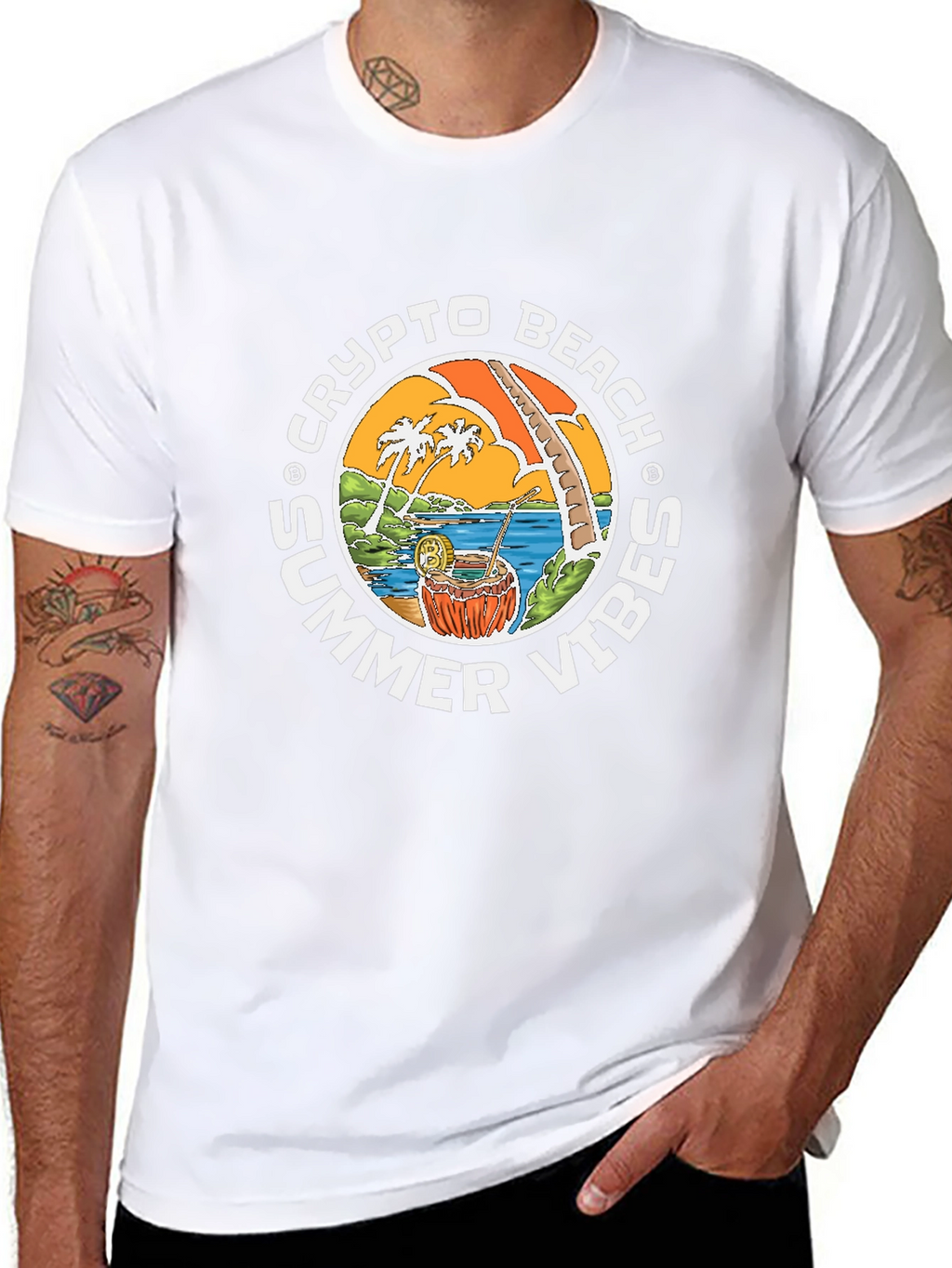Crypto Beach Summer Vibes T-Shirt
