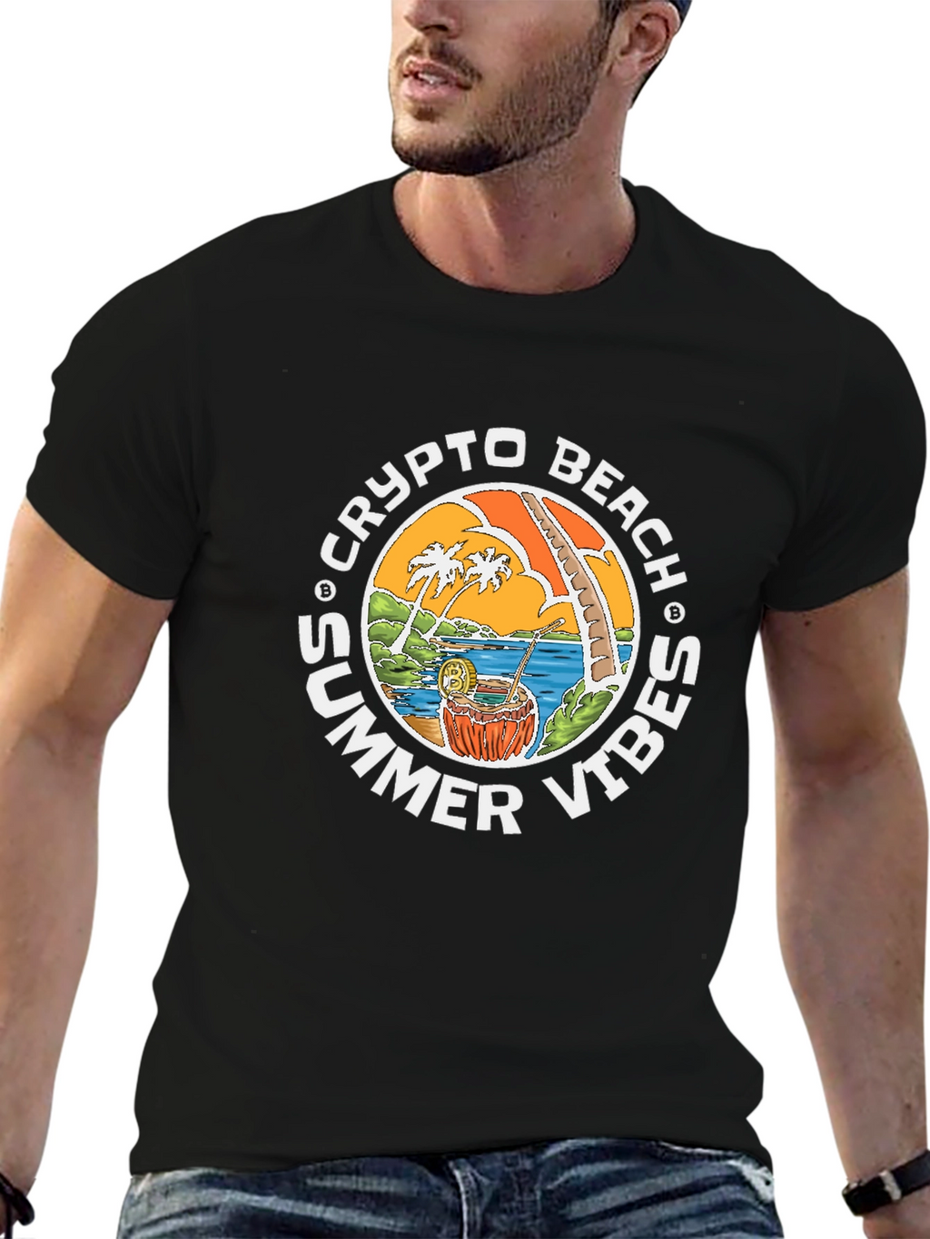 Crypto Beach Summer Vibes T-Shirt
