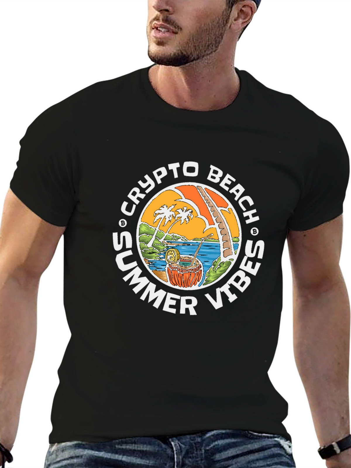 Crypto Beach Summer Vibes T-Shirt