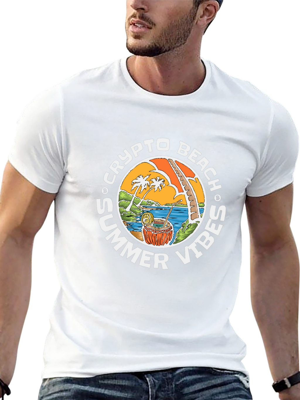 Crypto Beach Summer Vibes T-Shirt