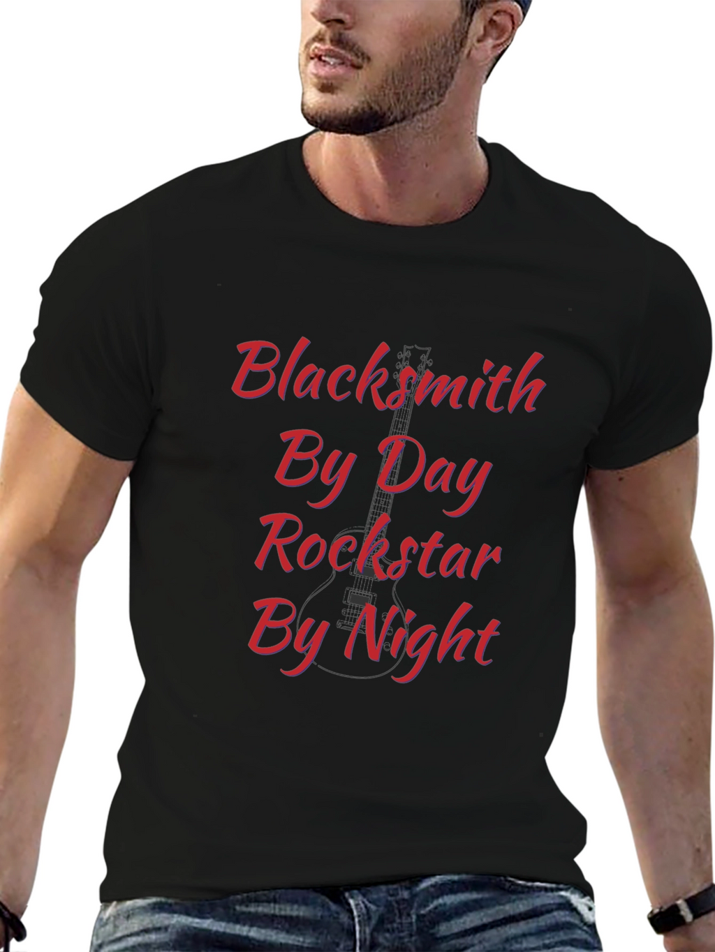 Blacksmith By Day Rockstar By Night Graphic T-Shirt
